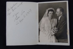 OLD WEDDING PHOTOGRAPH 1From flea market. Translation: To our beloved sister Aristea and nephew. With love Tassos - Nina, Nea Smyrna 6/7/47.